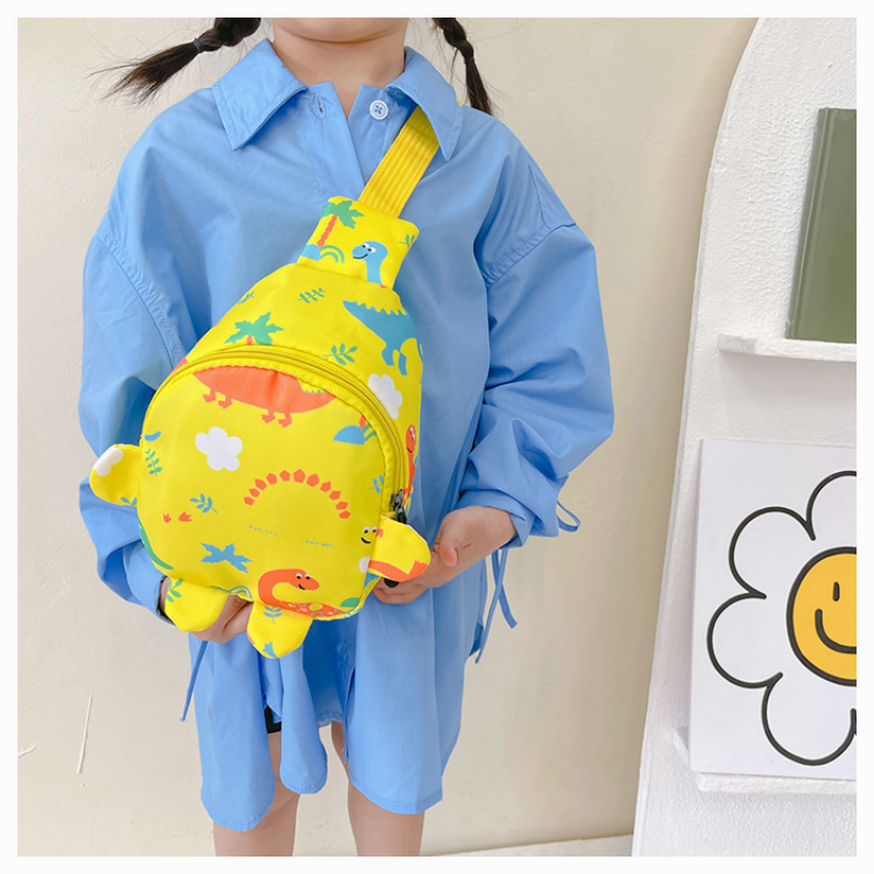 Детские сумки через плечо с милым динозавром, кошелек для мелочи для маленьких девочек, нейлоновые сумки, маленькая сумка-мессенджер, Новая повседневная нагрудная сумка для мальчиков и детей