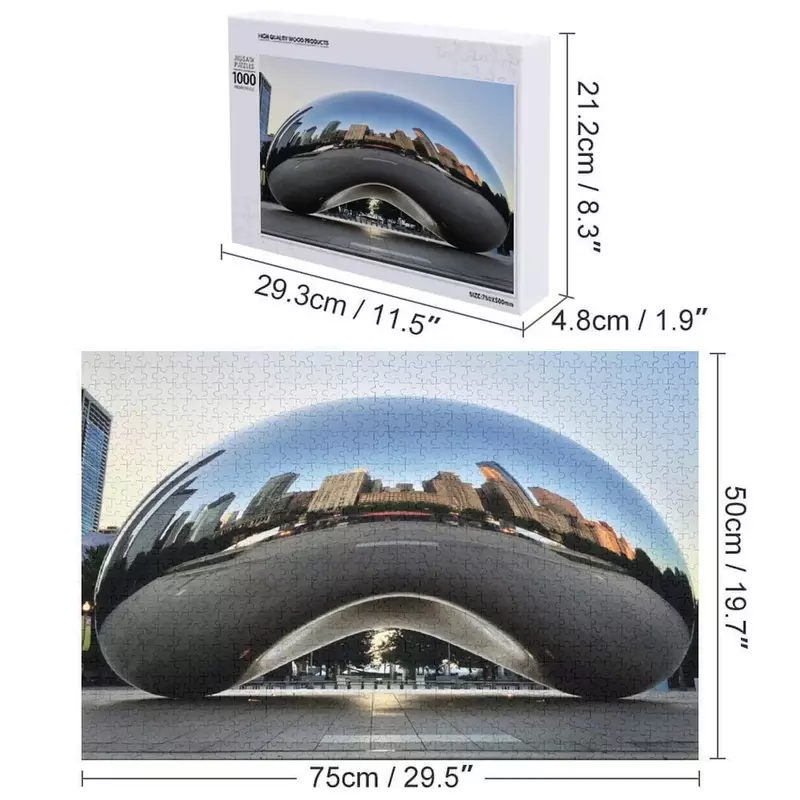 The Bean in Chicago Illinois Jigsaw Puzzle Jigsaw Pieces Adults With Photo Customs With Photo Puzzle