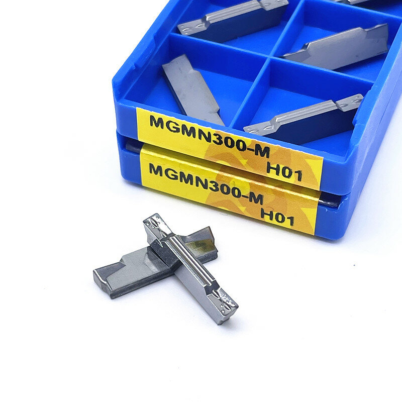 10 pçs mgmn150 mgmn200 MGMN250-G mgmn300 mgmn400 mgmn500 m h01 lâmina entalhada para corte de alumínio ferramenta de torneamento lâmina