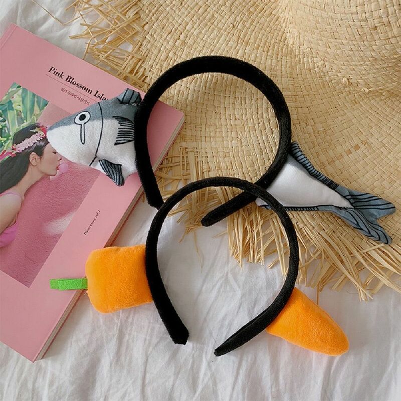 Turbante antideslizante de moda para niñas, diadema para la cara, bandas para el cabello de zanahoria, Aro para la cabeza