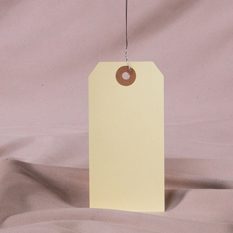 Etiquetas de papel com fio com ilhó, adequado para envio do fio Cardstock, grande embalagem, preço