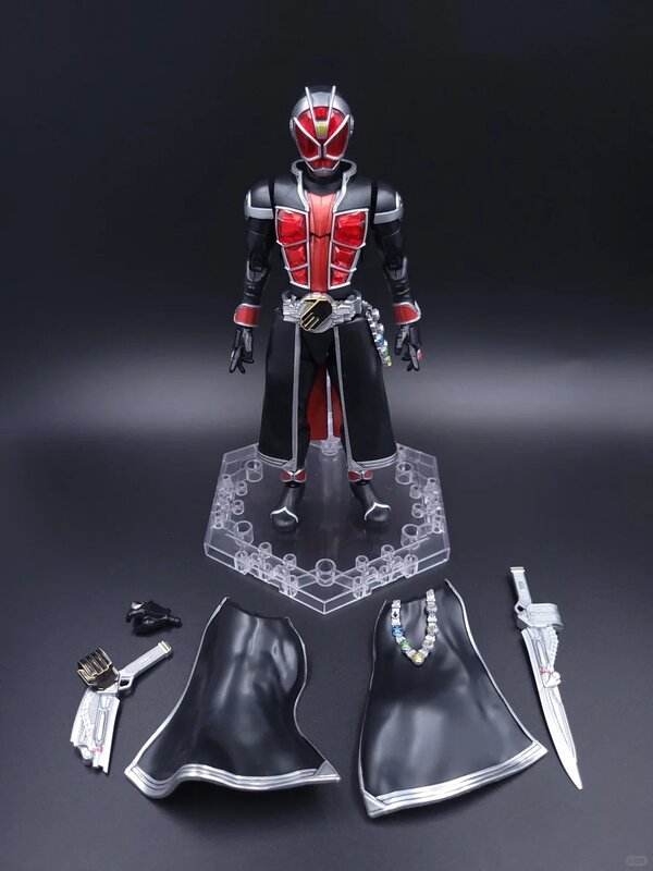 Bandai Genuine Assembled Figure-rise Standard Kamen Rider Wizard Flame Style Model Kit Pvc Action Figure Anime Collection 150mm