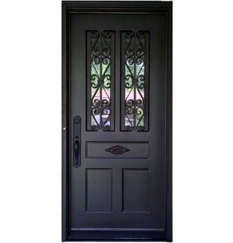 カスタマイズされた鉄製ドアのサポート,最新のデザイン,ドアの窓,直径の価格