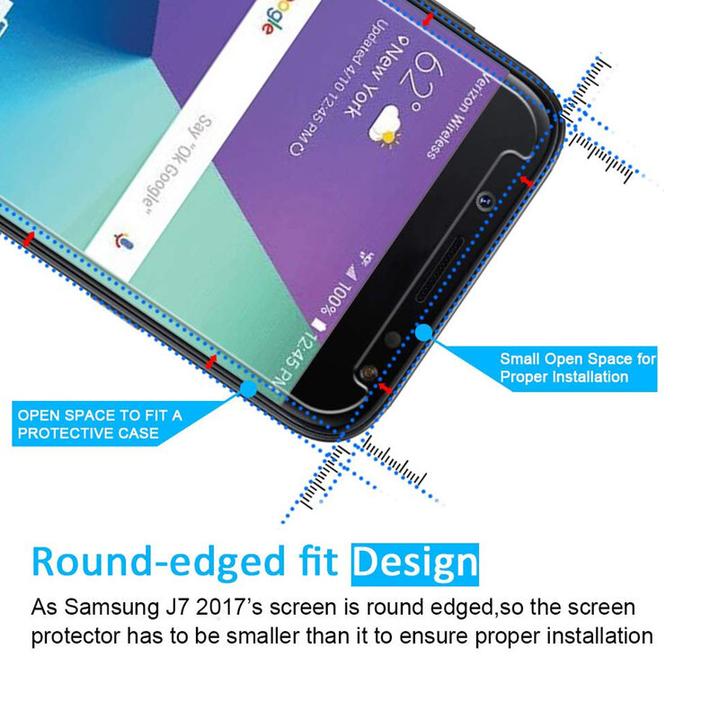 Vidrio Protector de pantalla para Samsung Galaxy J7 2016 2017 Pro Prime, película de vidrio templado, 2/4 Uds.