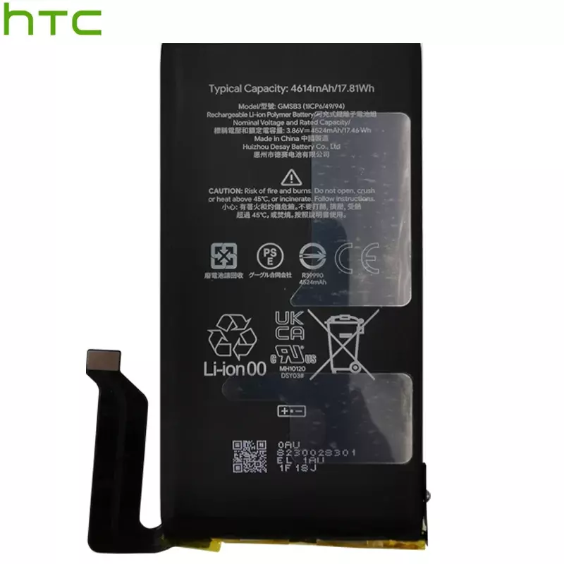 100% oryginalna nowa wysokiej jakości Bateria zamienna do telefonu GMSB3 4614mAh dla HTC Google Pixel 6 Batteries Bateria + Tools