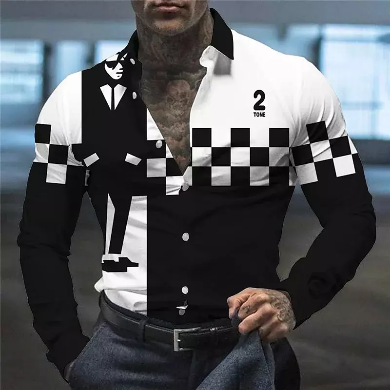 Мужской костюм, модная трендовая рубашка 2023, внешняя Женская Облегающая рубашка с прозрачным графическим рисунком