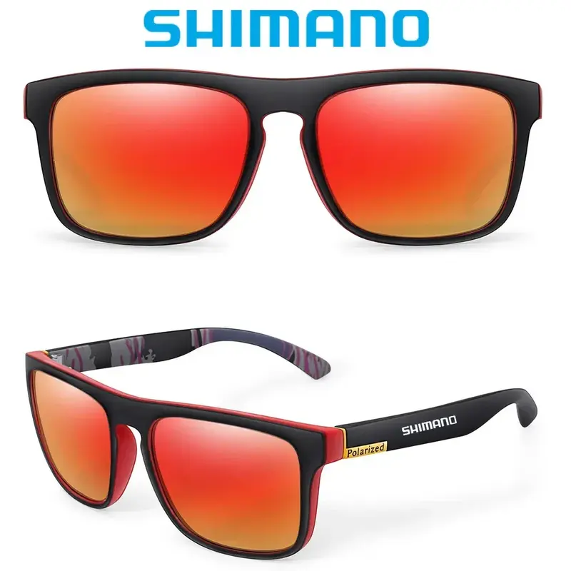 Shimano polarisierte Sonnenbrille UV400 Schutz für Männer und Frauen im Freien Jagd Angeln Fahren Fahrrad Sonnenbrille optionale Box