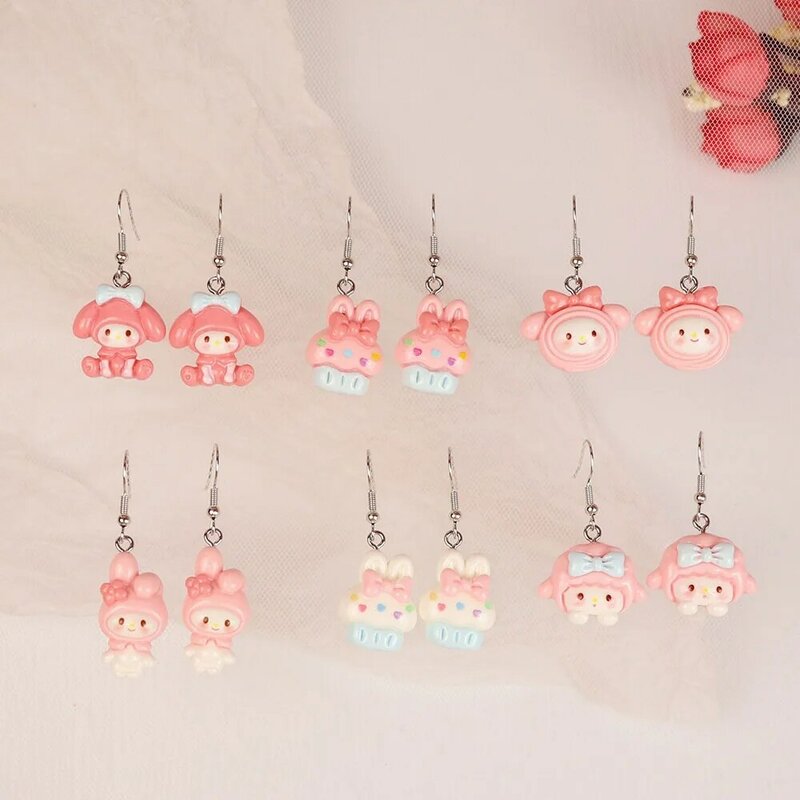 1pair Fun Cute Bright Face Cartoon Beauty Series Earrings Hook Earrings Drop Earrings Jewelry