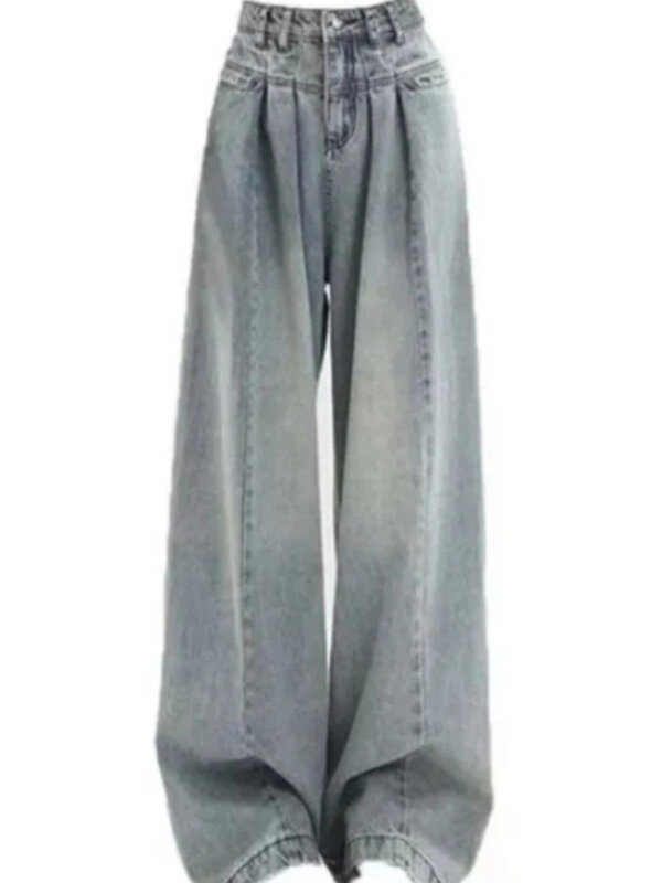 Джинсы женские Мешковатые в Корейском стиле, варенные универсальные удобные повседневные Элегантные классические брюки в стиле ретро, для школьниц