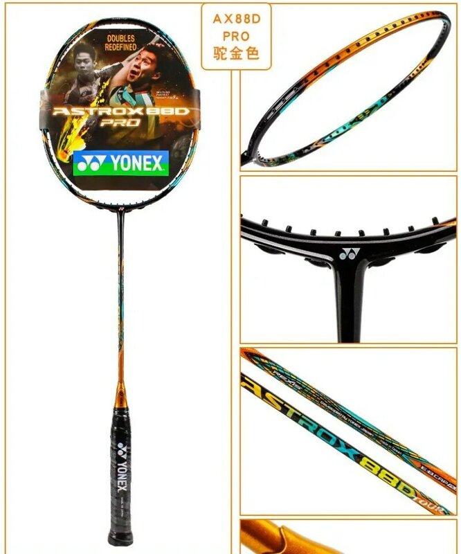 Yonex-raqueta de bádminton AX99 Pro, blanca, AX88D Pro Gold, AX88S Pro Blue NF1000Z, raqueta profesional de fibra de carbono