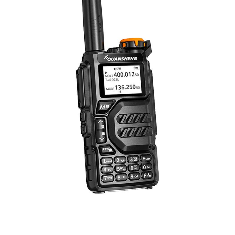 Uvk5 Radio Outdoor Walkie Talkies 5W Output 200 Memory Channels with Backlit LCD Handheld Radio Portable Good Performance Black