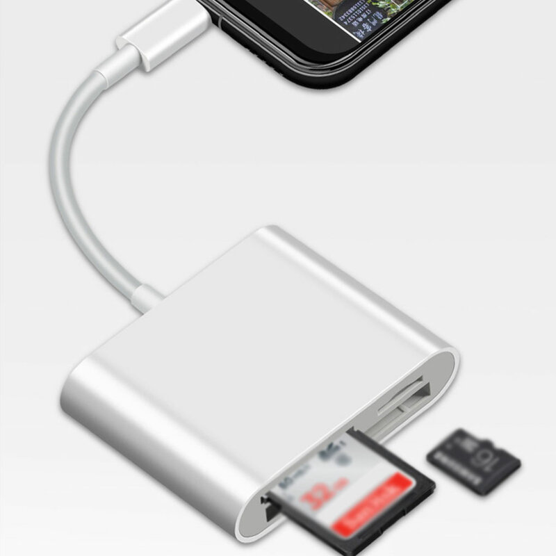 Custodia in plastica fotocamera digitale CF TF lettore di schede portatile 3 in 1 interfaccia di tipo c Computer adattatore Smart Phone