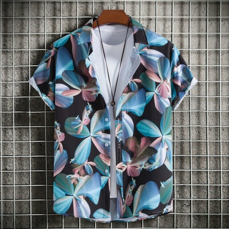 Koszule oversize koszula męska luksusowa marka męskie t-shirty dla mężczyzn Tiki modna odzież bluzki społeczne darmowa wysyłka hawajska bawełna