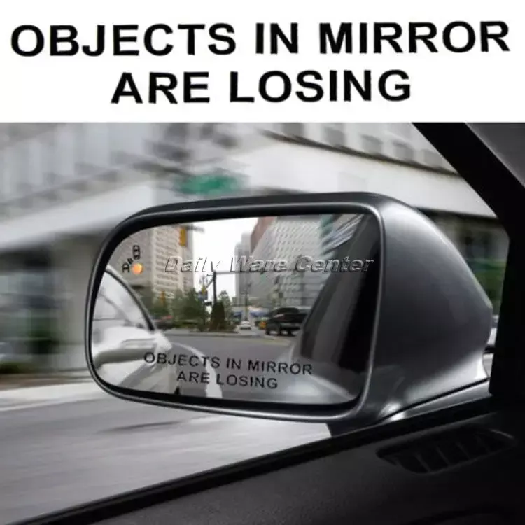 Car Styling Word OBJECTS IN MIRROR ARE LOSING SET Car Sticker for Door Window Laptop Decal on Cars Motorcycle Decorate Accessory