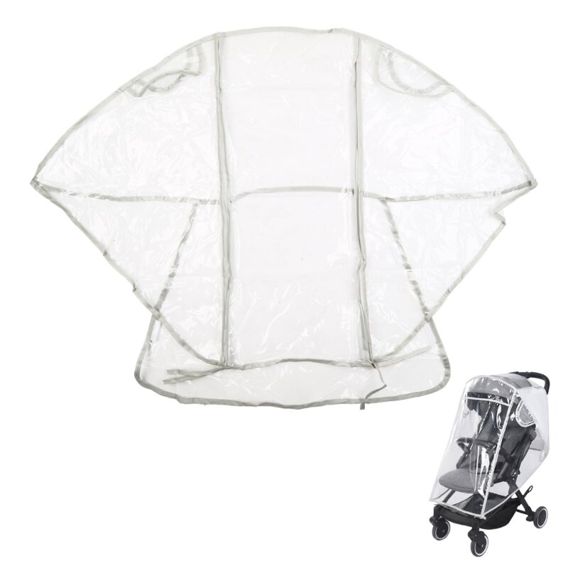 Escudo universal para carrinho bebê, acessórios transparentes e respiráveis ​​para proteção intempéries