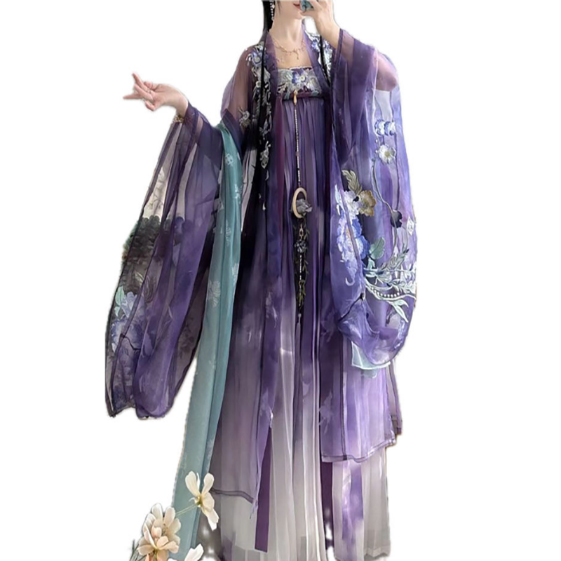 Gaun Hanfu Cina gaun Cosplay peri karnaval kuno wanita gaun pakaian pesta ulang tahun Hanfu bordir kostum Cosplay
