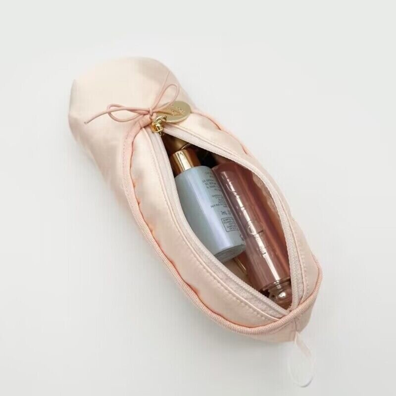 Pink Ballet Shoes Makeup Bag Stylish Cosmetic Bag Storage Case Perfect for Ballet Enthusiasts and Stationery Collectors