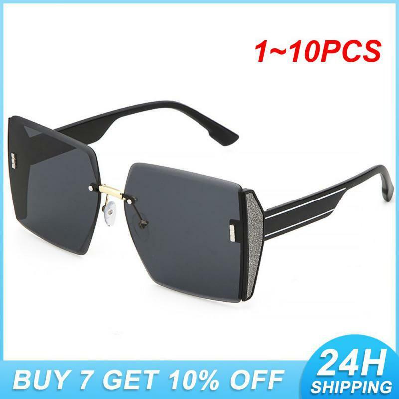 1~10PCS Uv400 Borderless Trimming Comfortable To Wear Clothing Accessories Pc Material Gradual Sunglasses Fashionable Sunglasses