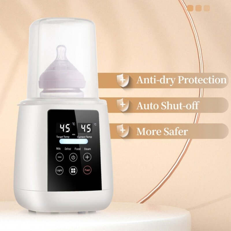 Digitaler Flaschenwärmer mit automatischer Abschaltung, BPA-freier Wärmer, schnell erhitzendes ABS