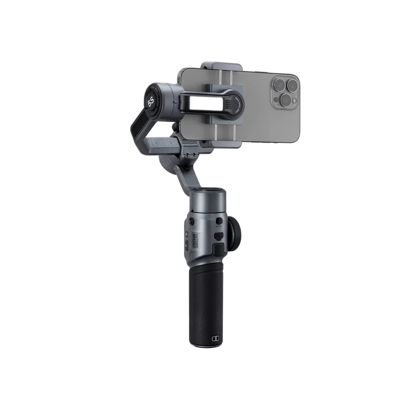 Mulus 5S Kombo 3 sumbu, lampu profesional anti-guncangan Gimbal sisi ganda magnetik + lampu isi bawaan untuk iPhone Samsung