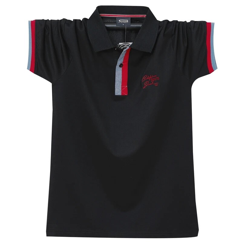 Stylish Summer Cotton Polo Shirt Men's short-sleeved button-down polo shirt Men's business pullover lapel half-sleeve T-shirt
