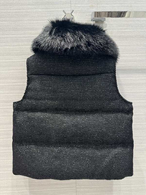 Women's Clothing furry big lapel vest down  Winter New 8  02