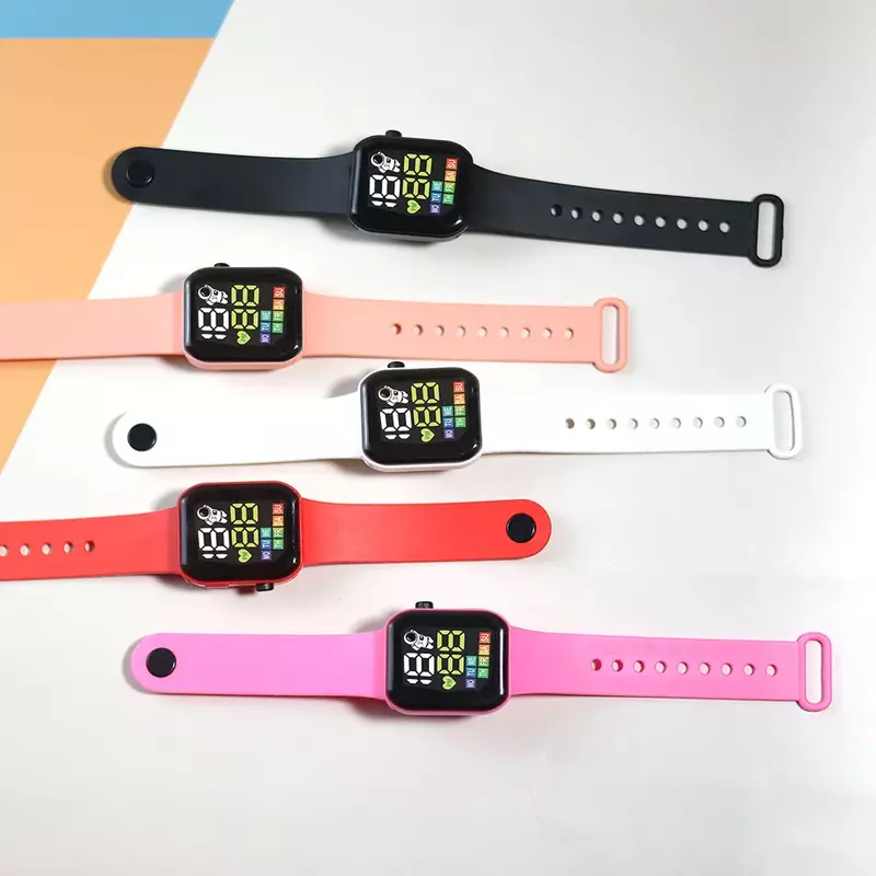 Ultra cienki duży ekran inteligentny zegarek dla dzieci astronauta dzieci elektroniczny zegarek LED bransoletka dla dzieci chłopiec dziewczyna Student cyfrowy zegar