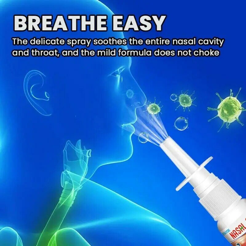 Spray Nasal a base de hierbas, Spray Nasal Natural para reducir los ronquidos, limpieza Nasal, respiración buena y sueño cómodo, 30ml