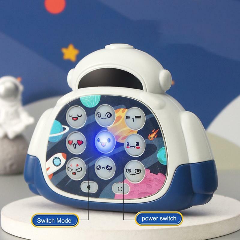 Pounding Toys For Kids Montessori Toys Interactive Game Toy Astronaut Shape Handheld Game Console Early Education Story Machine