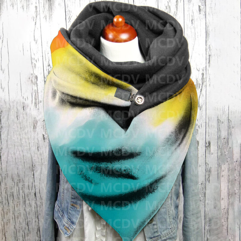 Повседневный платок и шаль с градиентным 3D принтом для женщин, теплый и удобный шарф 01