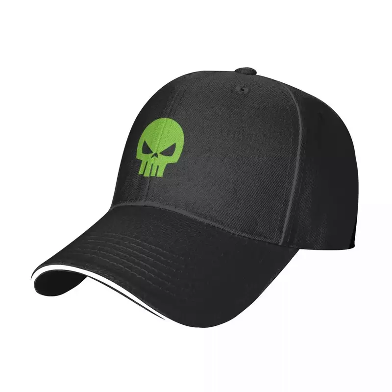 男性と女性の緑の頭蓋骨のキャップ、野球帽、帽子、f-
