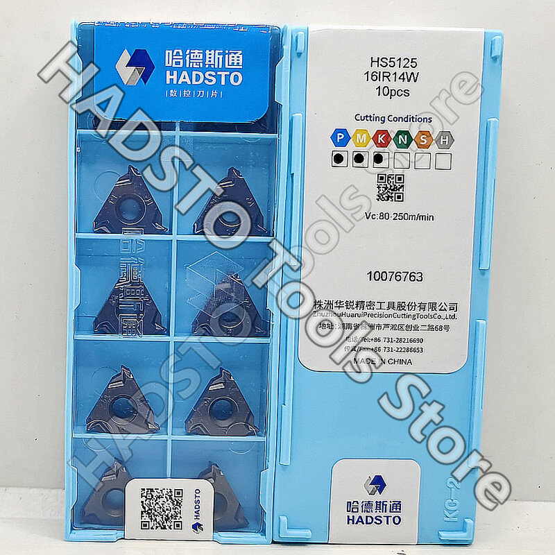 16IR14W HS5125 16IR 14W HS5125 HADSTO carbide inserts Threaded inserts For Generic grade Steel, Stainless steel, Cast iron
