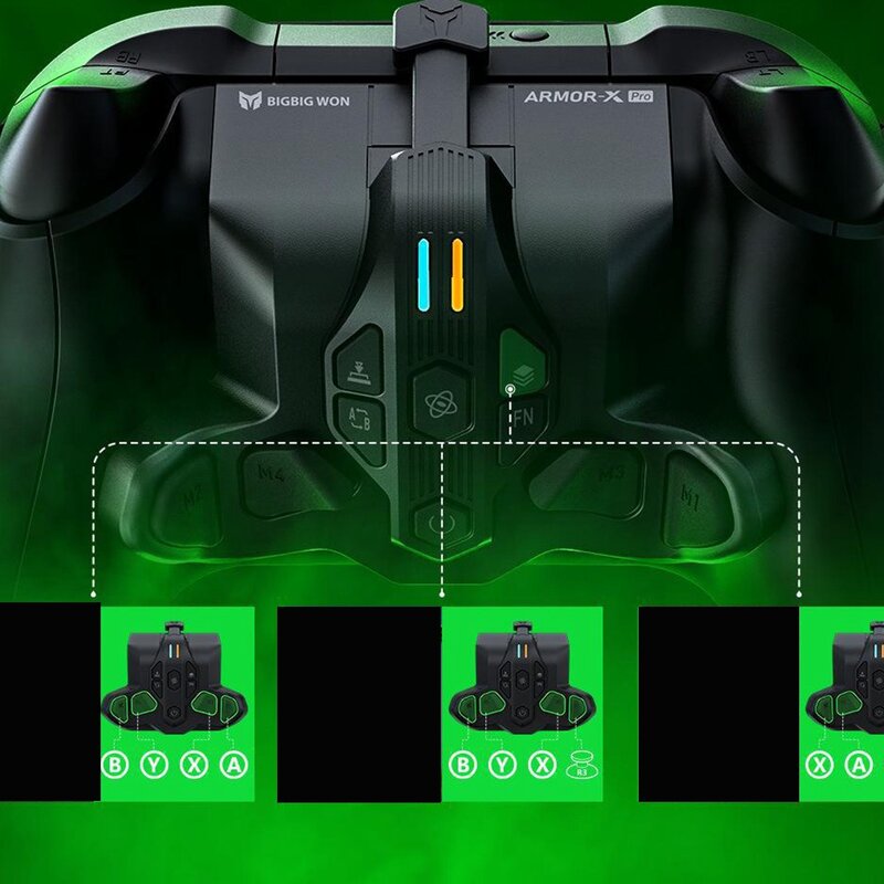 ARMOR-X Pro adaptor dayung belakang, untuk X Box Series X/S pengontrol tombol belakang tombol ekstensi lampiran kunci untuk saklar (hitam)