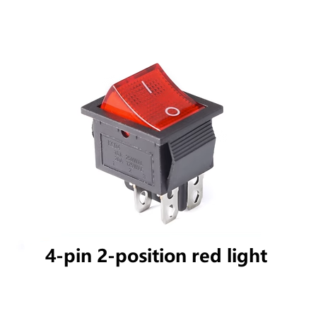 Новинка KCD4 16 А 4/6 В переменного тока 20 А 2/3 в переключатель лодочного типа контактов позиций с черным красным, зеленым, синим и желтым светом
