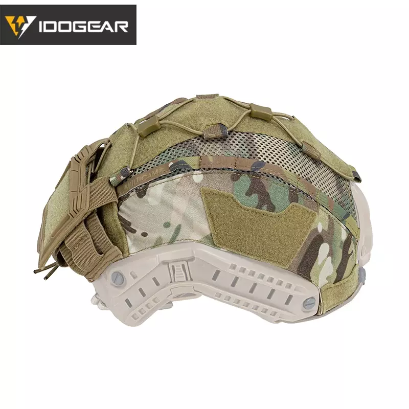 IDOGEAR Tactical Helmet Cover For Maritime Helmet with NVG Battery Pouch Hunting 3812