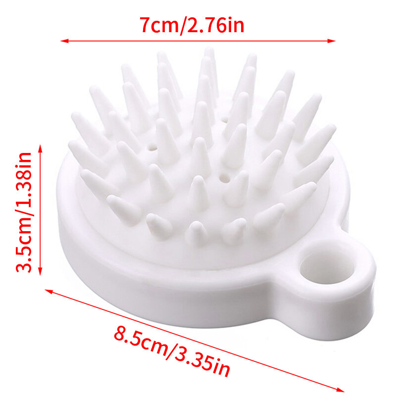 1Pc Mini Japanese Handheld Silicone Shampoo Massage Comb Scalp Head Meridian Massager To Promote Blood Circulation