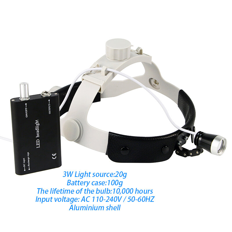 3W Surgical Light Oral Check Lamp Medical Instrument Dentistry Dentist Tools Adjustable Brightness Head-Mount Dental Headlight
