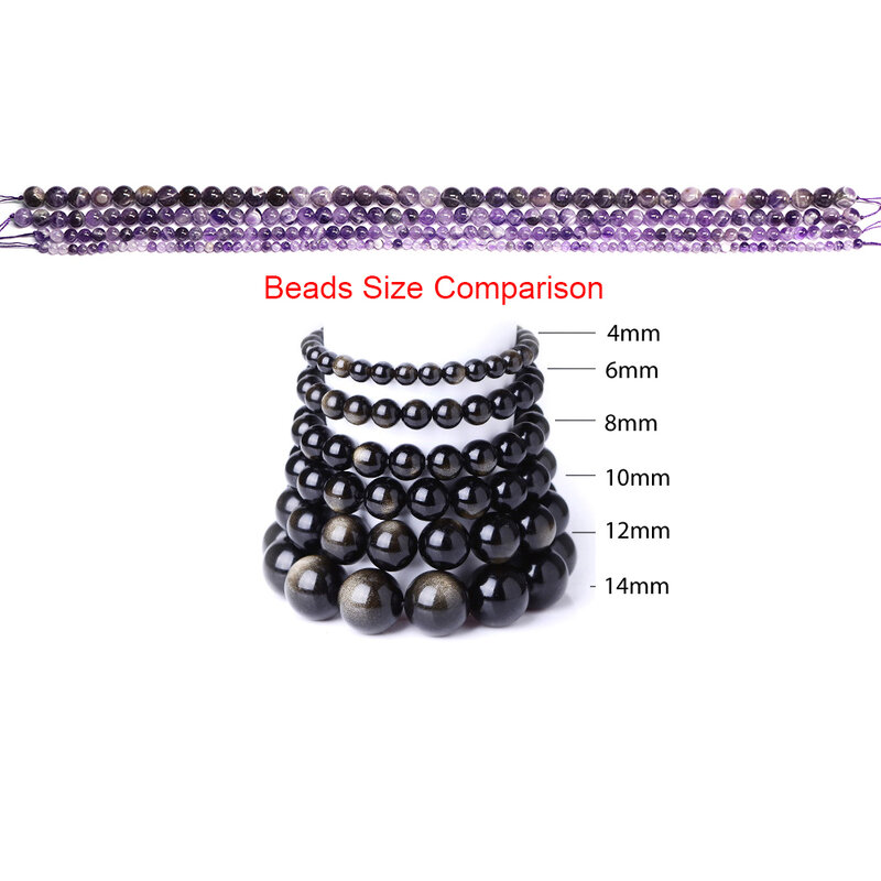 Natural Gemstone Beads Round Loose Wholesale 4mm 6mm 8mm 10mm Agates Quartz Amazonite Crystals Stone Jewelry Making DIY Bracelet