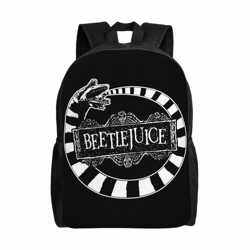 Horror Movie Beetlejuice Laptop Backpack Men Women Casual Bookbag for College School Students Large Capacity Travel Backpack