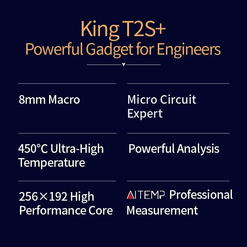 Термометр InfiRay T2S Plus, ИК-камера для обнаружения дефектов, с печатной платой, 25 Гц