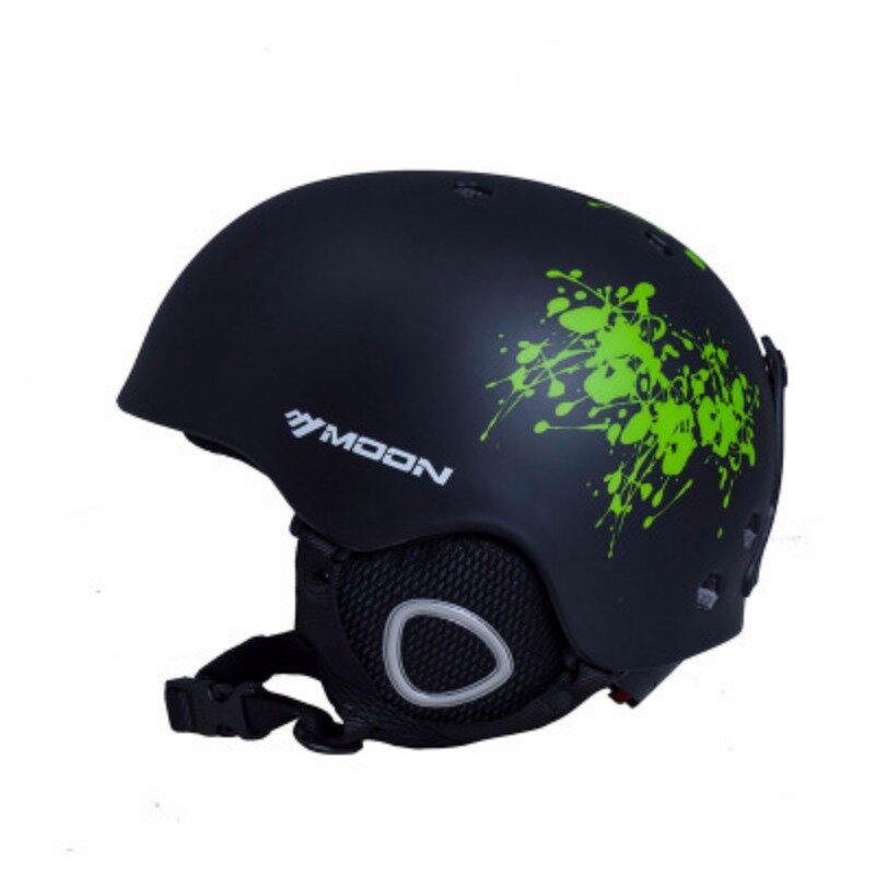 Helm Ski dengan kacamata, helm keamanan dengan kacamata bisa disesuaikan untuk olahraga luar ruangan Ski Snowboard salju Skateboard musim dingin