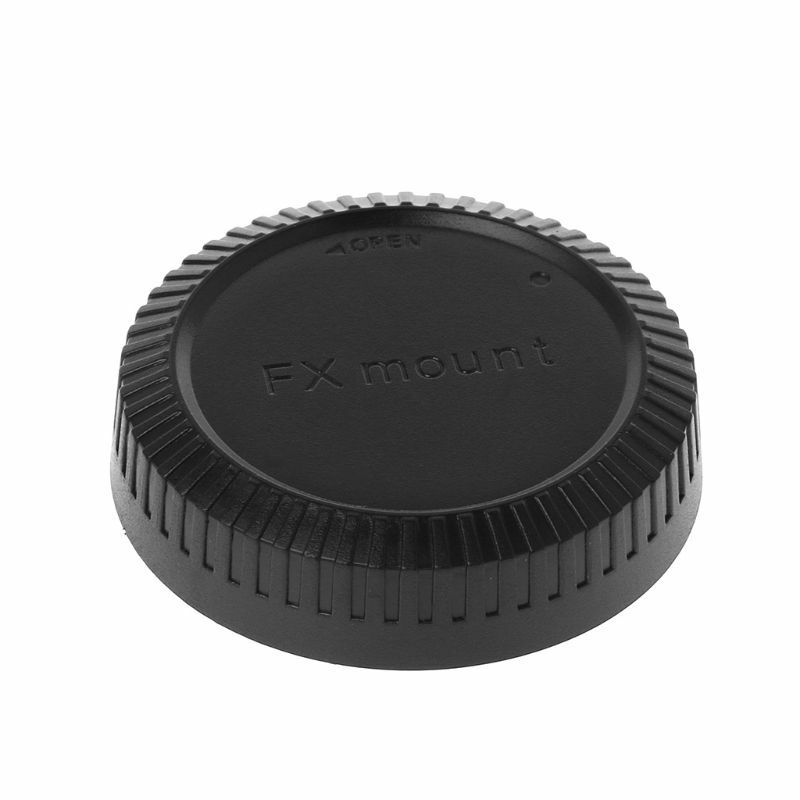 Tampa de lente traseira para câmera, proteção anti-poeira, plástico preto, fujifilm fx x mount