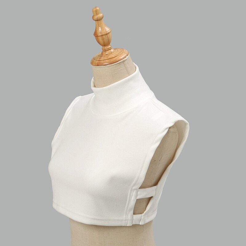 Vrouwen Elastische Modale Afneembare Kraag Mode Externe Decoratie Comfortabele Hoge Innerlijke Nek Cover Nep Kraag