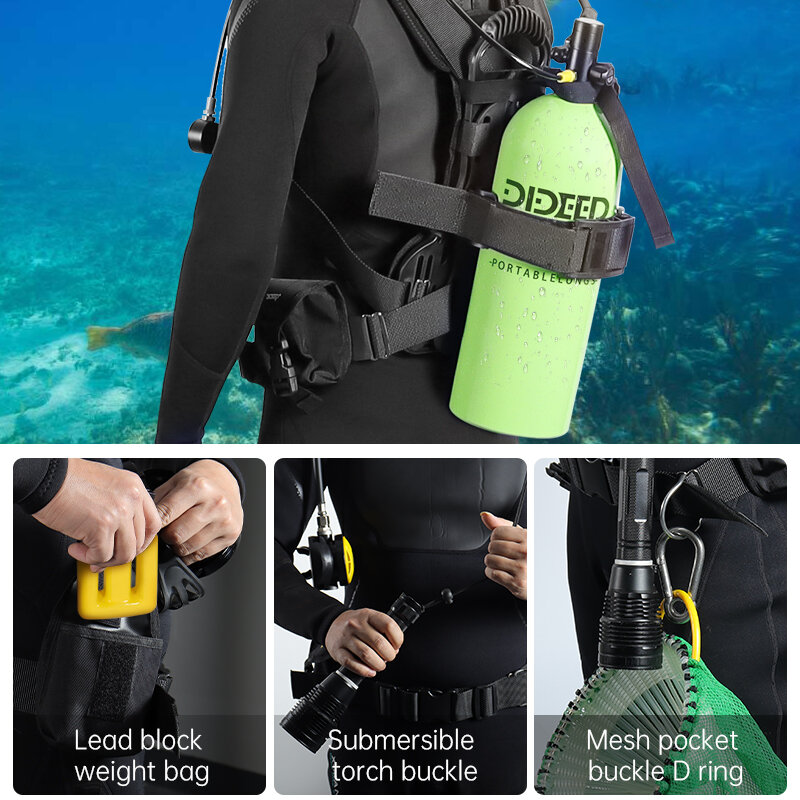 ダイビング酸素ボトル,シュノーケリング用具,専用ダイビングタンク,スキューバダイビングリブリーザー,新品4L