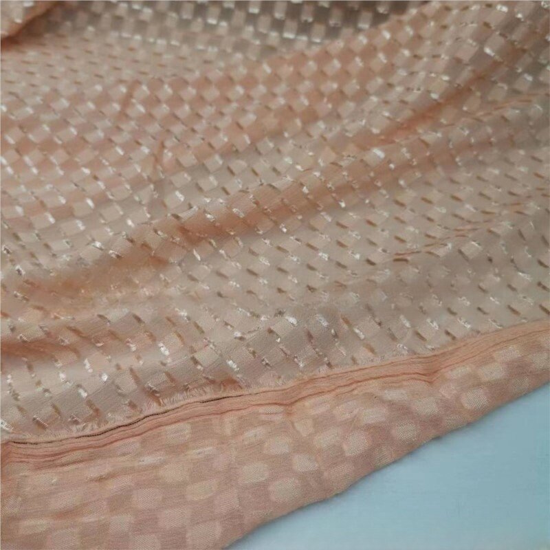 Gaun kain sifon Jacquard bunga potong gaun menggantung kostum kuno jahit buatan tangan Diy