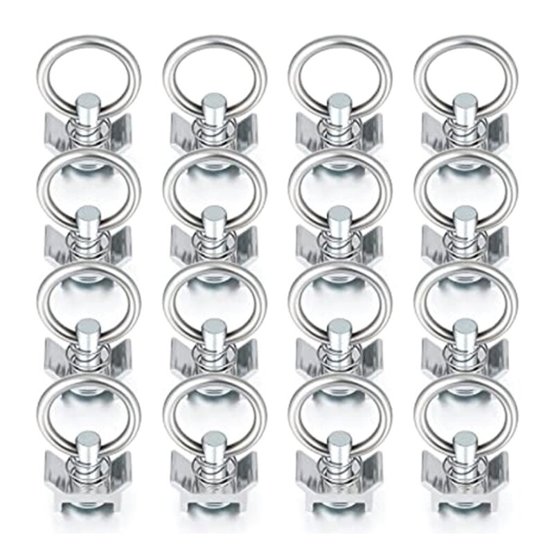 1/6/10Pcs Single Fitting with Round O-Ring L-Track Airline Tie Down 4000lbs