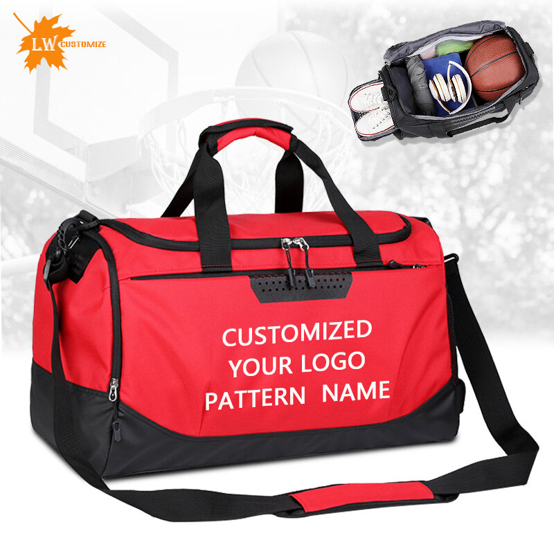Персонализированная спортивная сумка для путешествий, водонепроницаемая сумка через плечо с логотипом