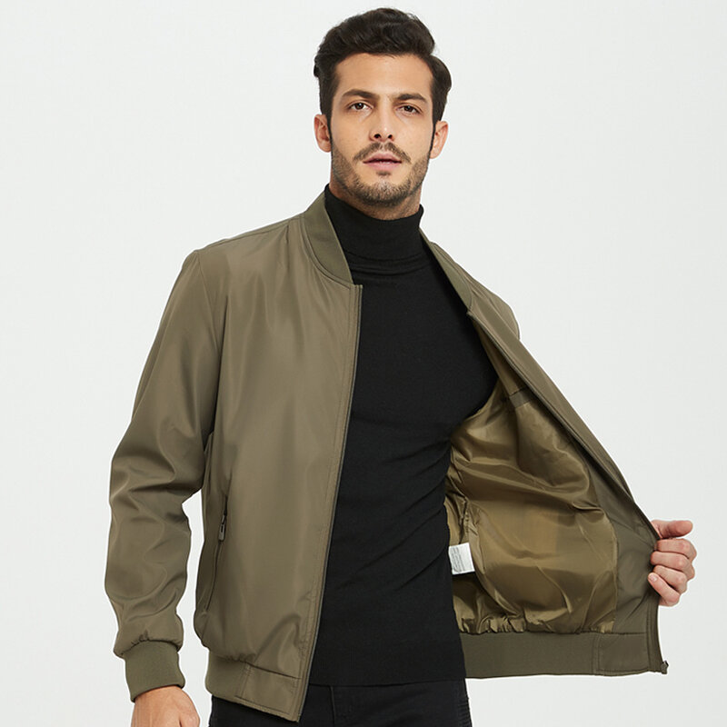 MRMT-chaqueta deportiva informal para hombre, color sólido, moda diaria, talla grande, 2024