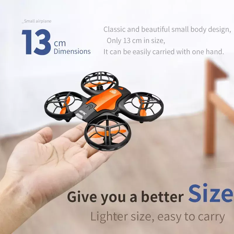 Mini drone v8, 720p, câmera hd, controle de altura, quadcopter dobrável, rc, brinquedo, presente, wi-fi, fpv, pressão do ar, novo