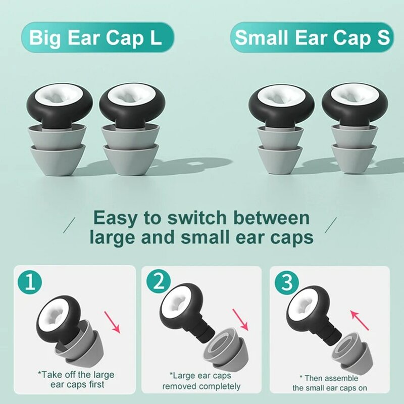 Tapones Para los oídos Para Dormir, Tapones Para los oídos con reducción de ruido, impermeables, protección Para Dormir, 1 par